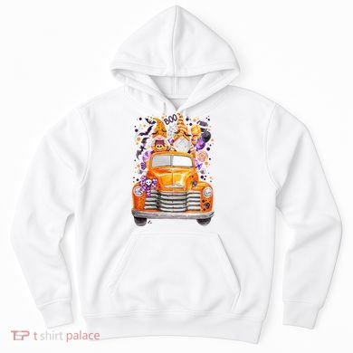 Gnome Halloween Boo Truck Hoodie