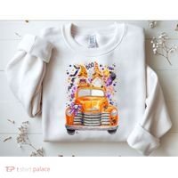 Gnome Halloween Boo Truck Sweatshirt thumb 2