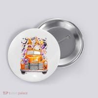 Gnome Halloween Boo Truck Button thumb 0