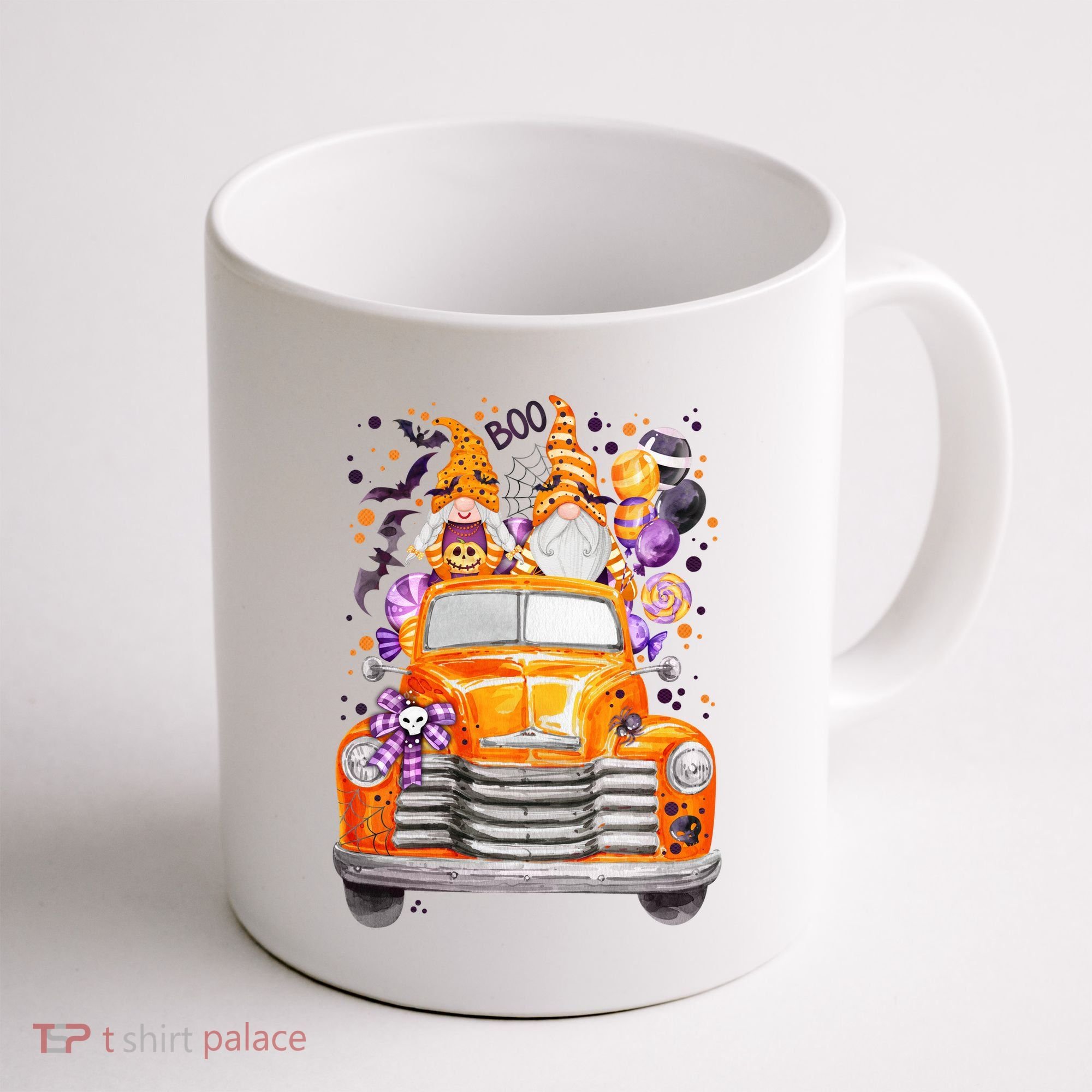 Gnome Halloween Boo Truck Coffee Mug
