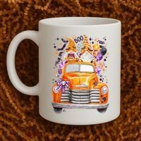 Gnome Halloween Boo Truck Coffee Mug thumb 2