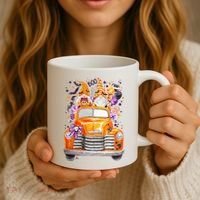 Gnome Halloween Boo Truck Coffee Mug thumb 3