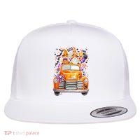 Gnome Halloween Boo Truck Flat Bill Trucker Hat thumb 0