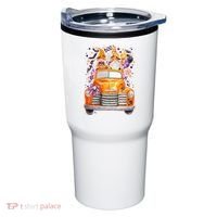 Gnome Halloween Boo Truck Tumbler thumb 0