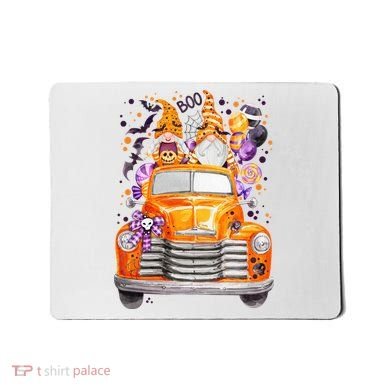 Gnome Halloween Boo Truck Mousepad
