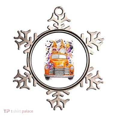 Gnome Halloween Boo Truck Ornament