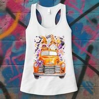 Gnome Halloween Boo Truck Women's Tank Top thumb 3