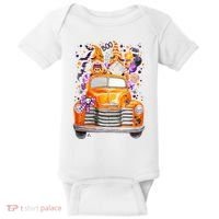 Gnome Halloween Boo Truck Baby Bodysuit thumb 0