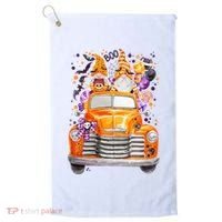 Gnome Halloween Boo Truck Golf Towel thumb 0