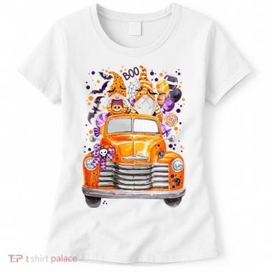Gnome Halloween Boo Truck Women's T-Shirt
