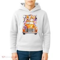 Gnome Halloween Boo Truck Kids Hoodie thumb 4