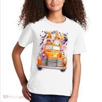 Gnome Halloween Boo Truck Kids T-Shirt thumb 2