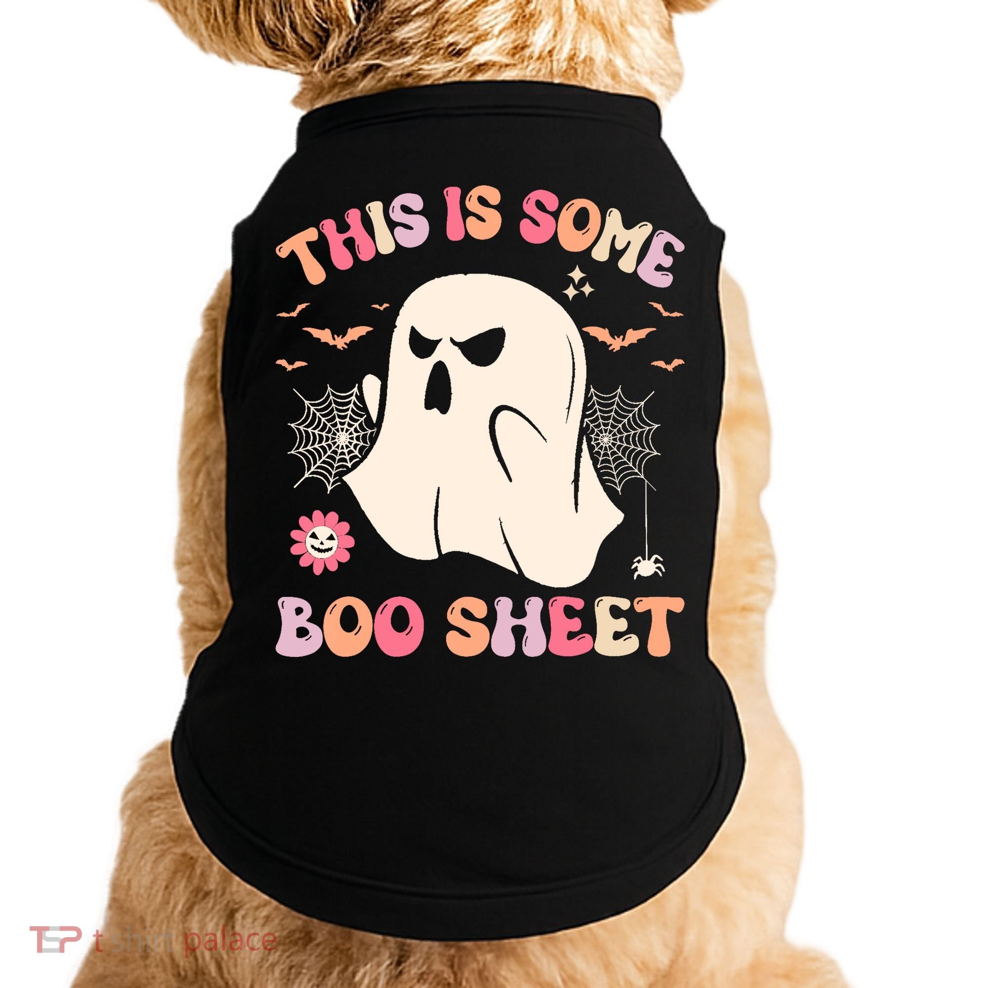 Groovy Halloween Boo Ghost Costume This Is Some Boo Sheet Doggie Tank