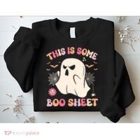 Groovy Halloween Boo Ghost Costume This Is Some Boo Sheet Sweatshirt thumb 2