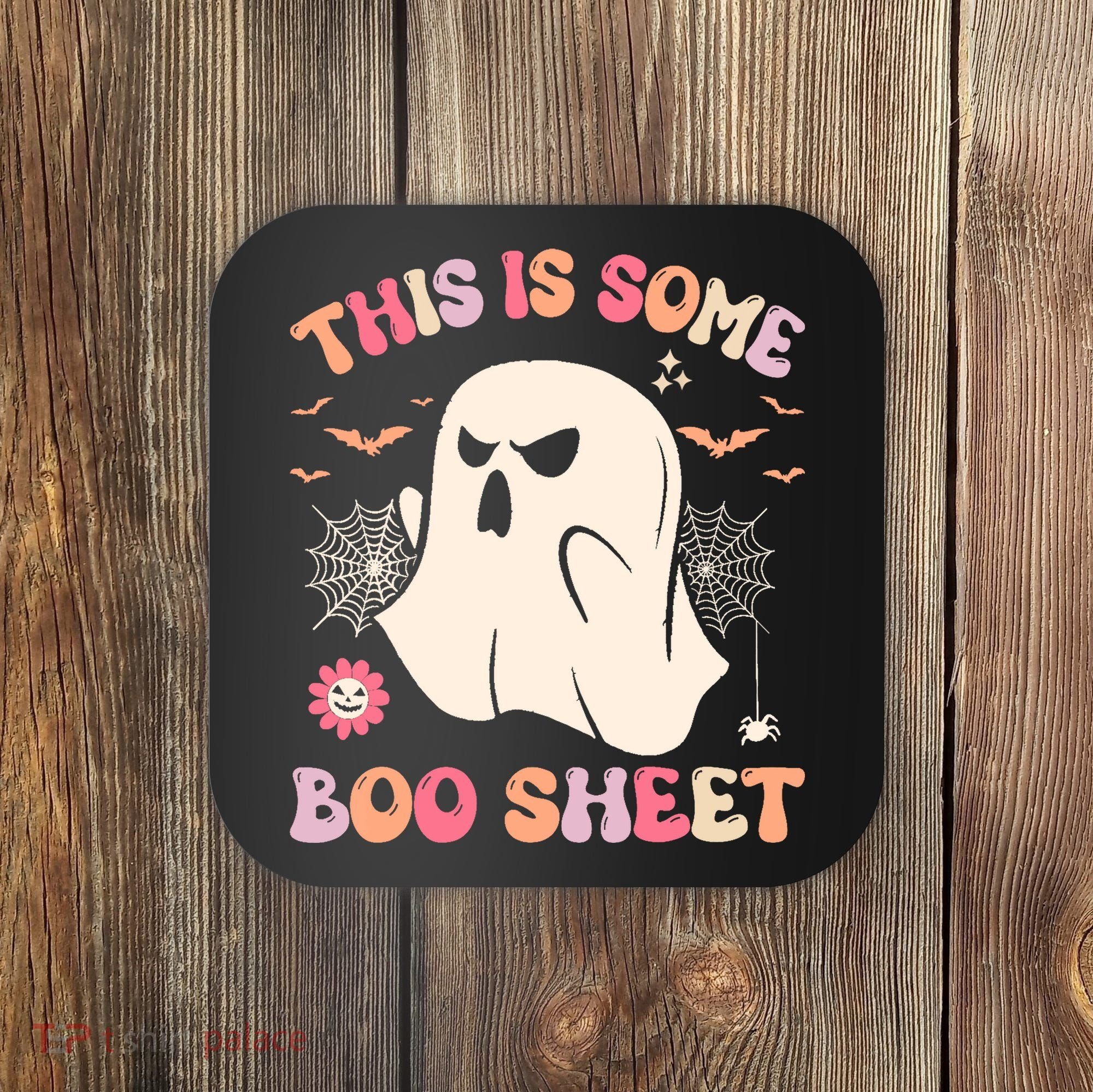 Groovy Halloween Boo Ghost Costume This Is Some Boo Sheet Coaster
