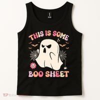 Groovy Halloween Boo Ghost Costume This Is Some Boo Sheet Tank Top thumb 2