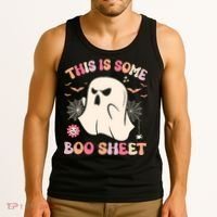 Groovy Halloween Boo Ghost Costume This Is Some Boo Sheet Tank Top thumb 3