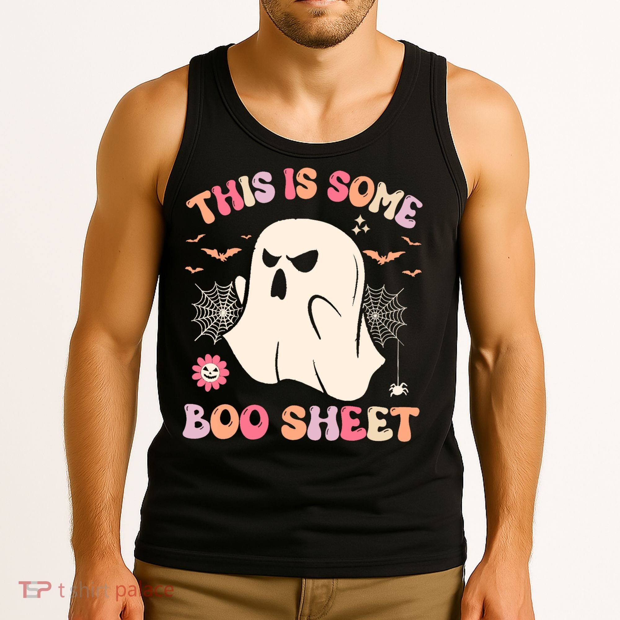 Groovy Halloween Boo Ghost Costume This Is Some Boo Sheet Tank Top