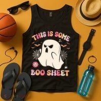 Groovy Halloween Boo Ghost Costume This Is Some Boo Sheet Tank Top thumb 4