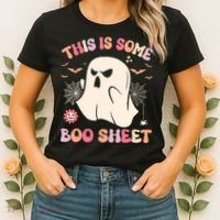Groovy Halloween Boo Ghost Costume This Is Some Boo Sheet Women's T-Shirt thumb 2