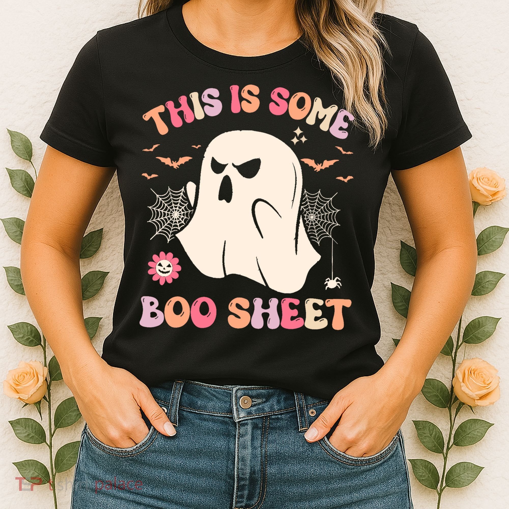 Groovy Halloween Boo Ghost Costume This Is Some Boo Sheet Women's T-Shirt