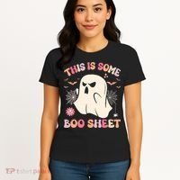 Groovy Halloween Boo Ghost Costume This Is Some Boo Sheet Women's T-Shirt thumb 4