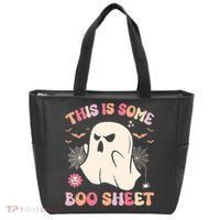 Groovy Halloween Boo Ghost Costume This Is Some Boo Sheet Tote Bag thumb 0