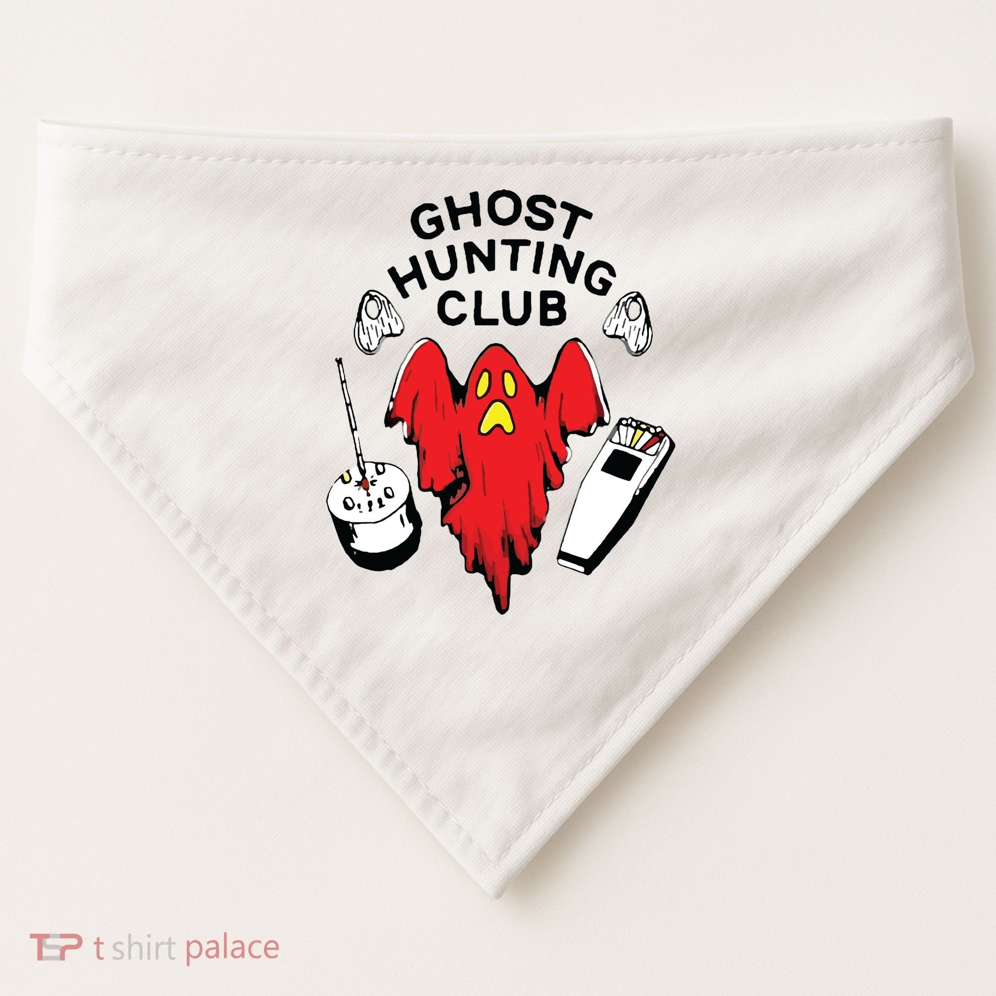 Ghost Hunting Club Funny USA-Made Doggie Bandana