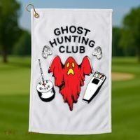 Ghost Hunting Club Funny Golf Towel thumb 1