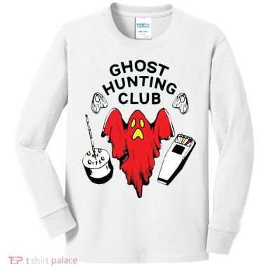 Ghost Hunting Club Funny Kids Long Sleeve Shirt