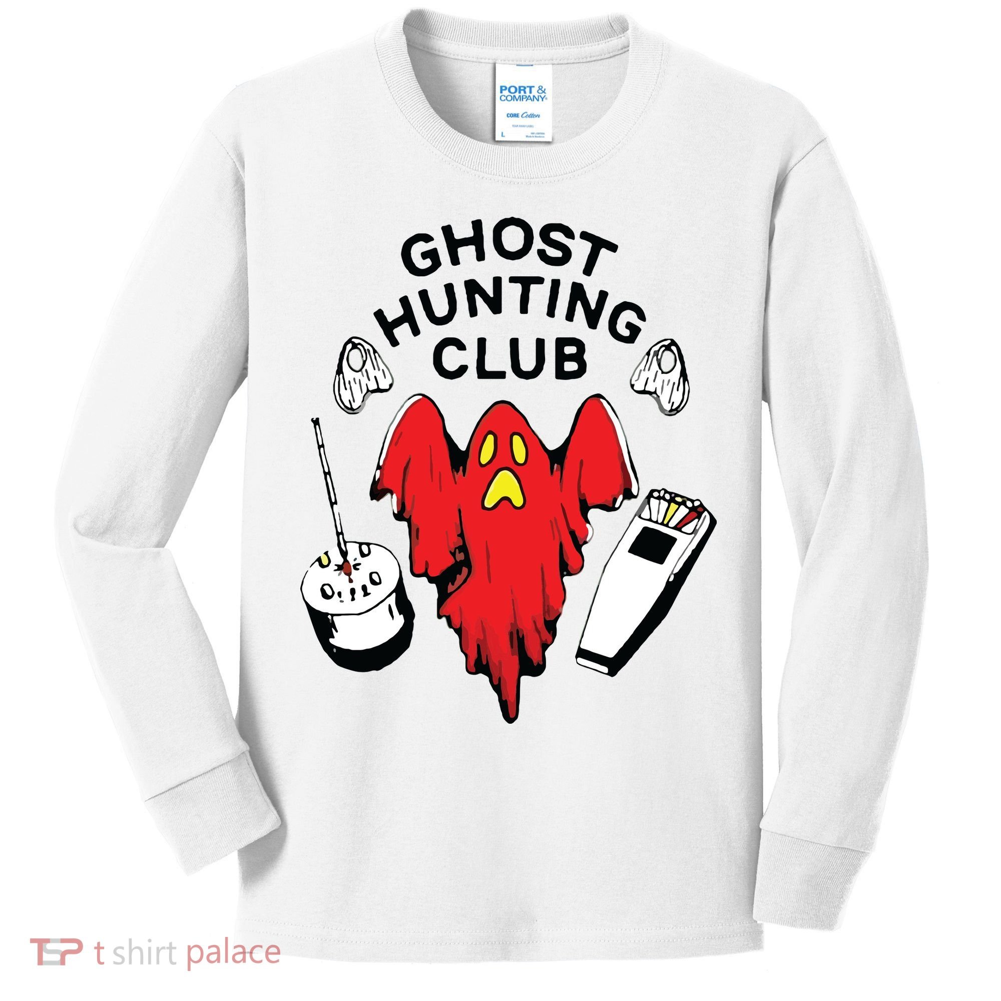 Ghost Hunting Club Funny Kids Long Sleeve Shirt