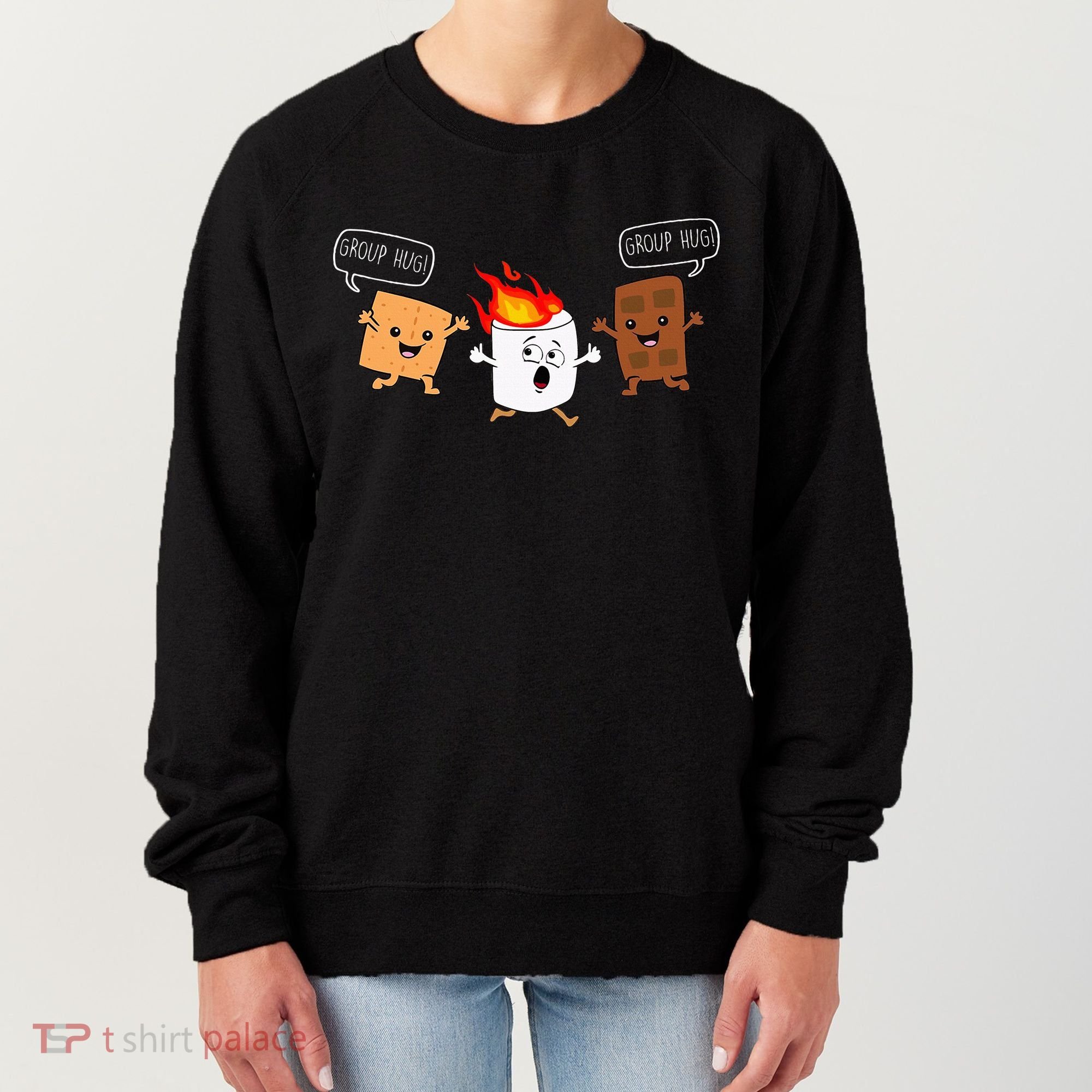 Group Hug Camping Campfire Chocolate Marshmallow SMores Women's Sweatshirt
