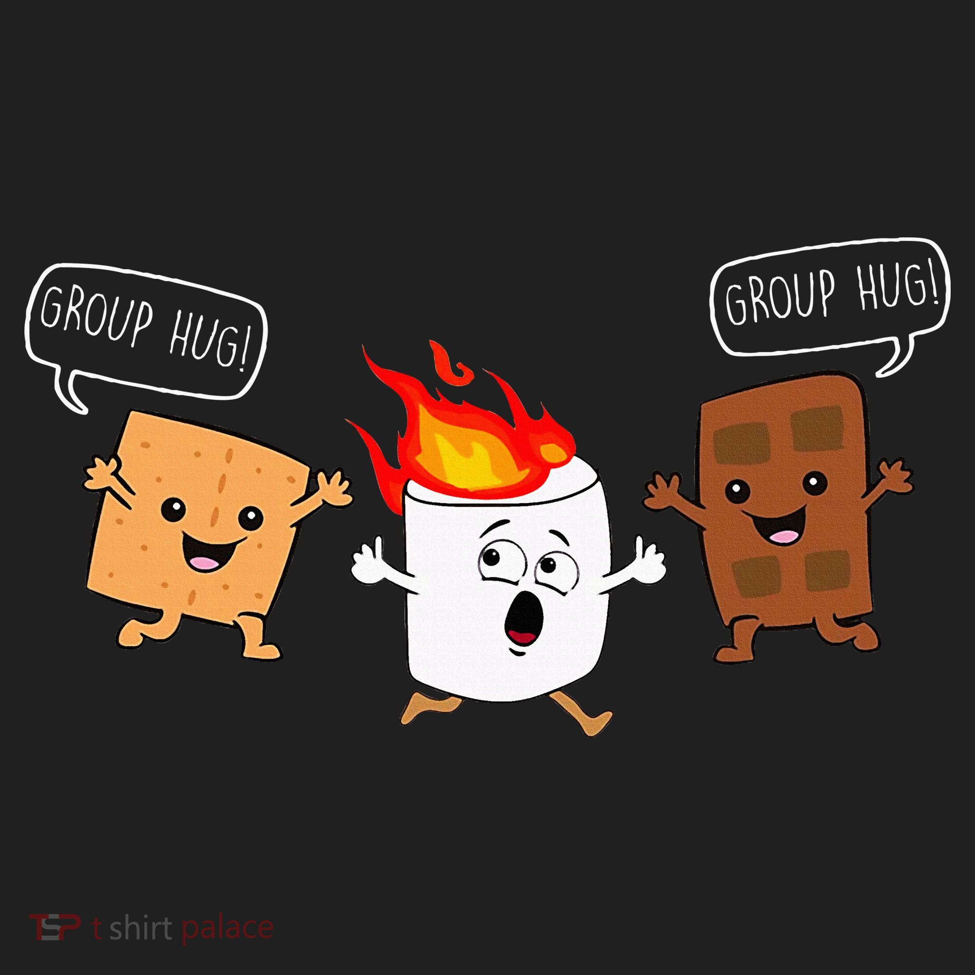 Group Hug Camping Campfire Chocolate Marshmallow SMores Women's Sweatshirt