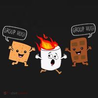 Group Hug Camping Campfire Chocolate Marshmallow SMores Apron thumb 3