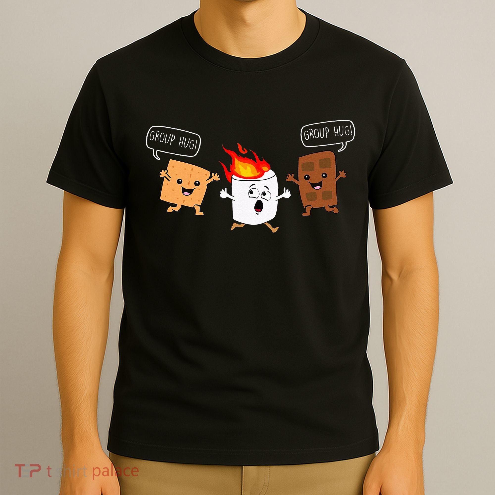 Group Hug Camping Campfire Chocolate Marshmallow SMores T-Shirt