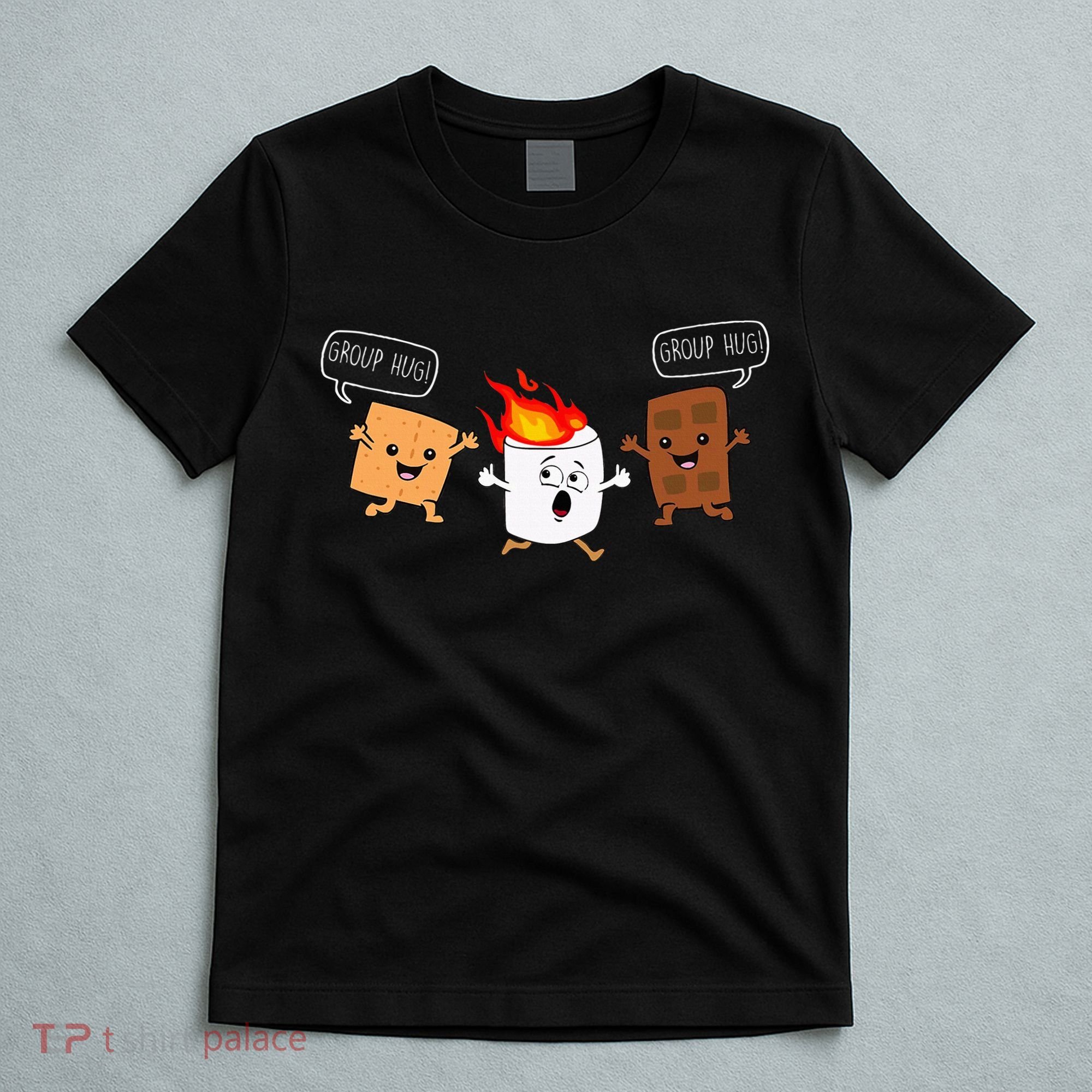 Group Hug Camping Campfire Chocolate Marshmallow SMores T-Shirt