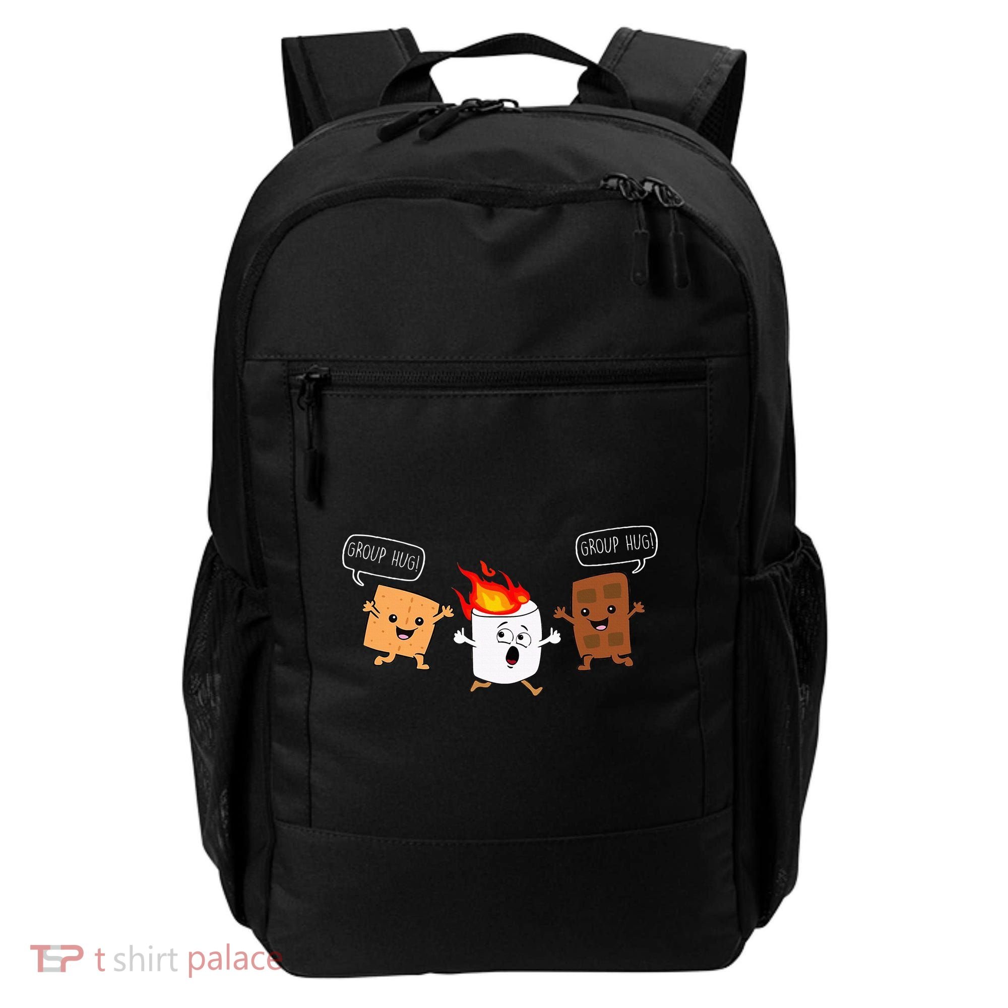 Group Hug Camping Campfire Chocolate Marshmallow SMores Backpack