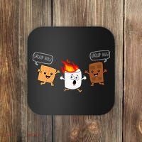 Group Hug Camping Campfire Chocolate Marshmallow SMores Coaster thumb 0