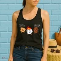 Group Hug Camping Campfire Chocolate Marshmallow SMores Women's Tank Top thumb 2