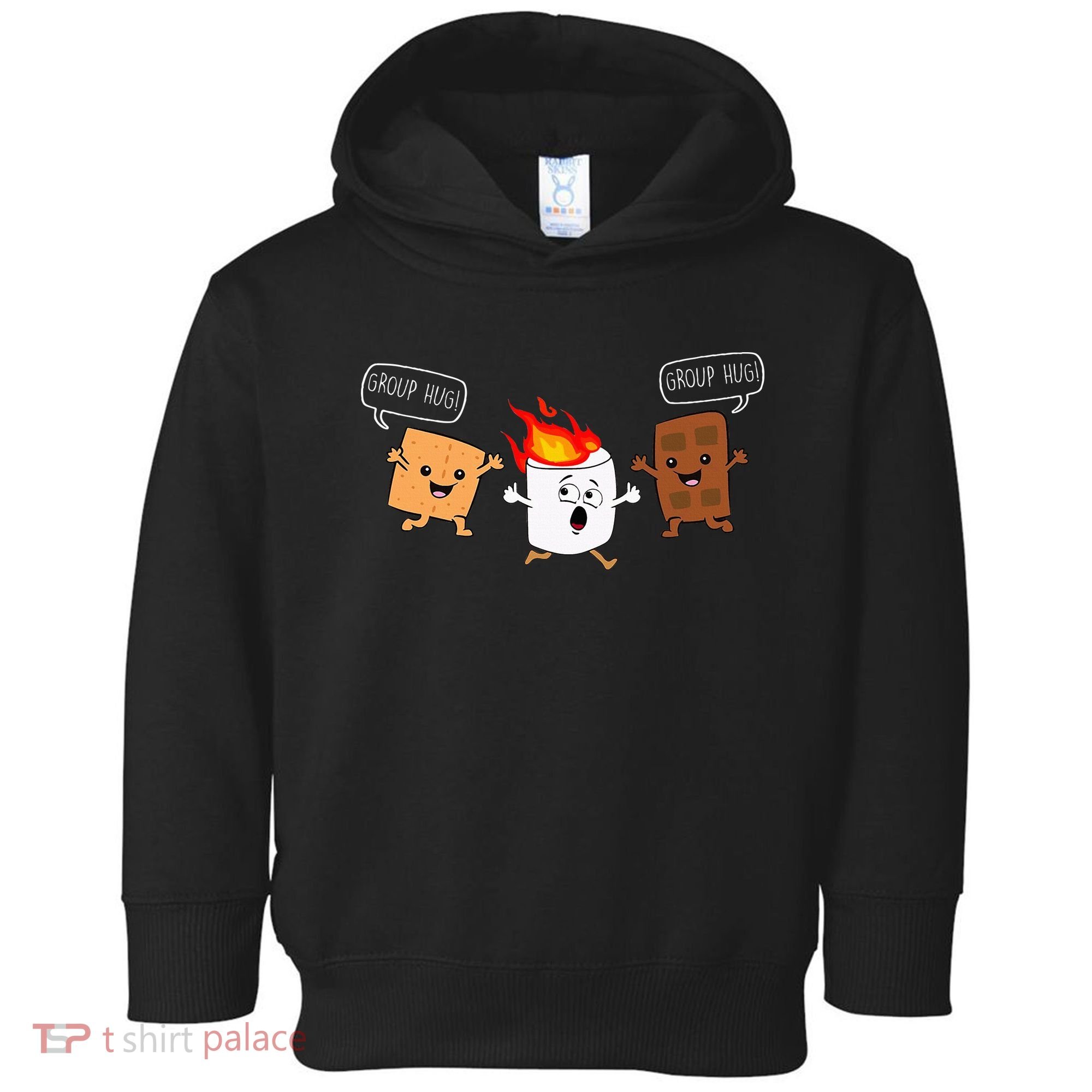 Group Hug Camping Campfire Chocolate Marshmallow SMores Toddler Hoodie