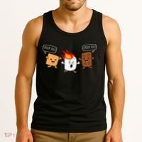Group Hug Camping Campfire Chocolate Marshmallow SMores Tank Top thumb 3