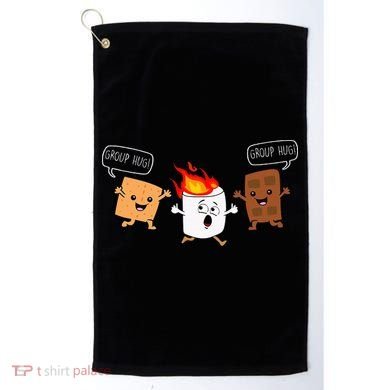 Group Hug Camping Campfire Chocolate Marshmallow SMores Golf Towel