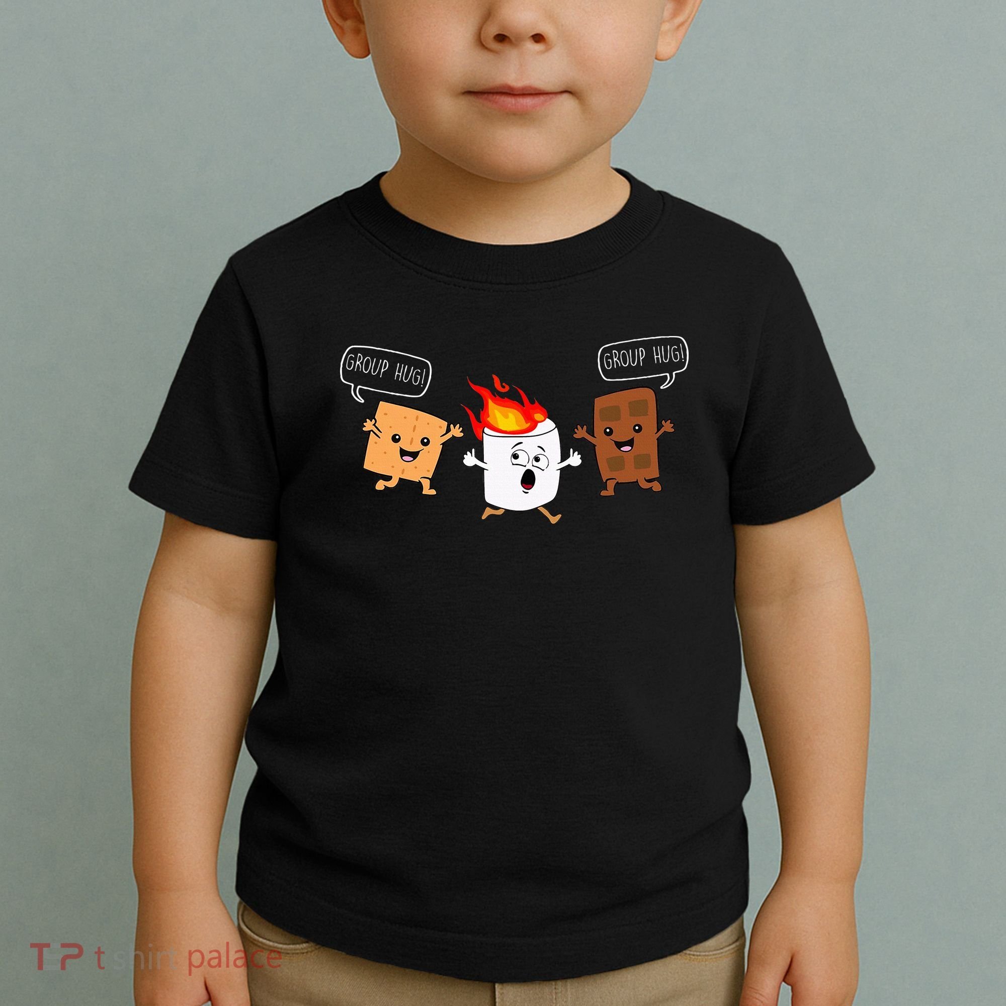 Group Hug Camping Campfire Chocolate Marshmallow SMores Toddler T-Shirt