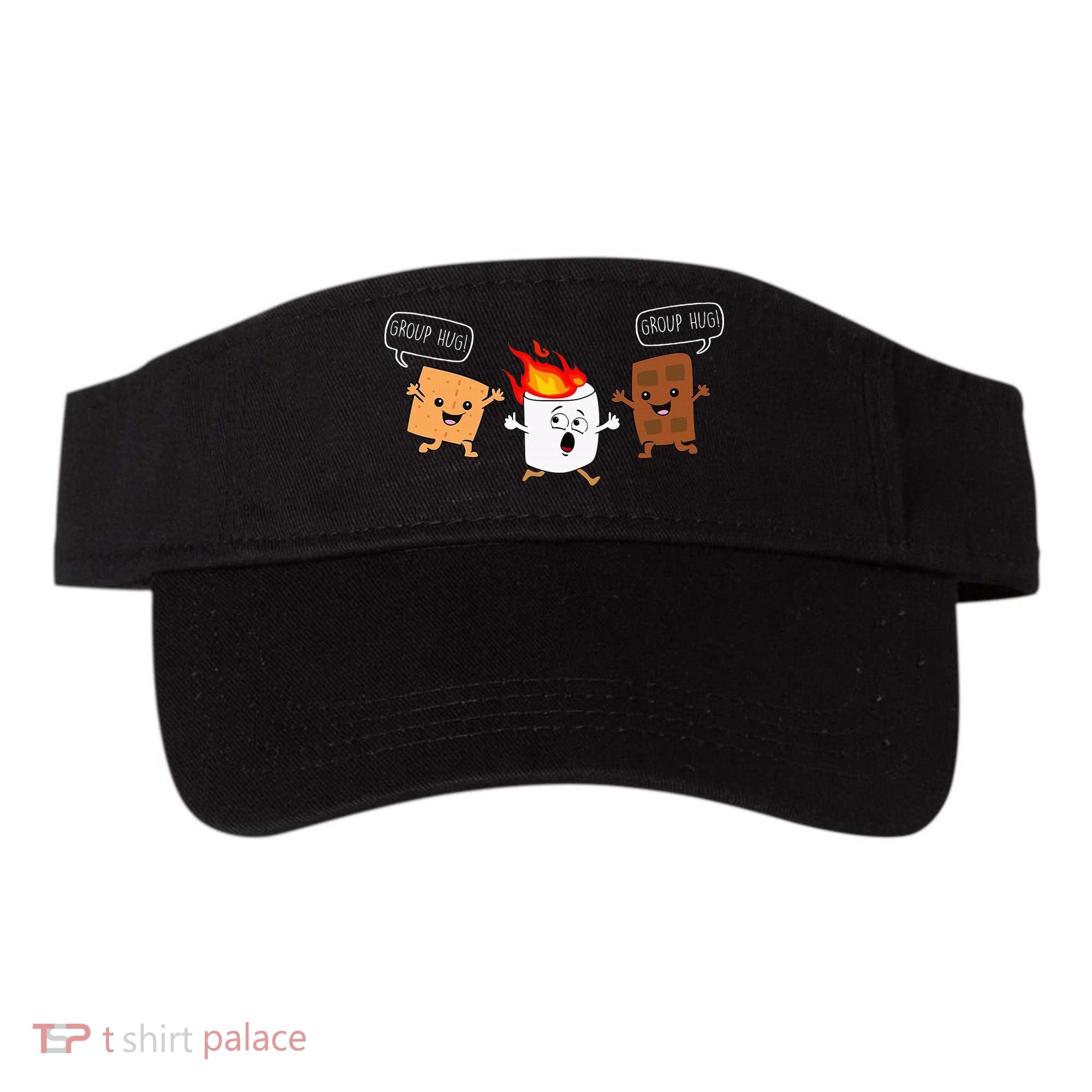 Group Hug Camping Campfire Chocolate Marshmallow SMores Visor