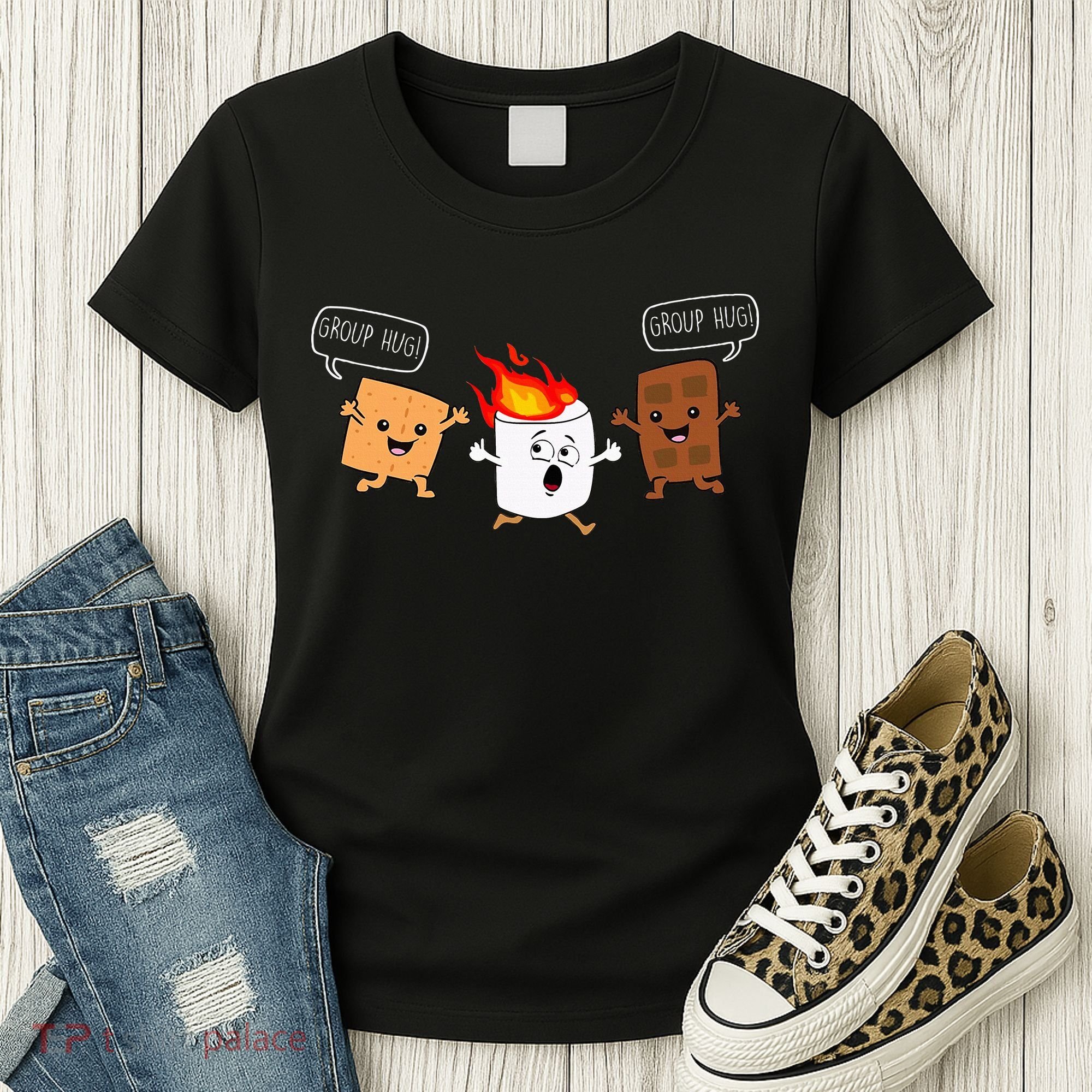 Group Hug Camping Campfire Chocolate Marshmallow SMores Women's T-Shirt