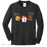 Group Hug Camping Campfire Chocolate Marshmallow SMores Kids Long Sleeve Shirt thumb 0