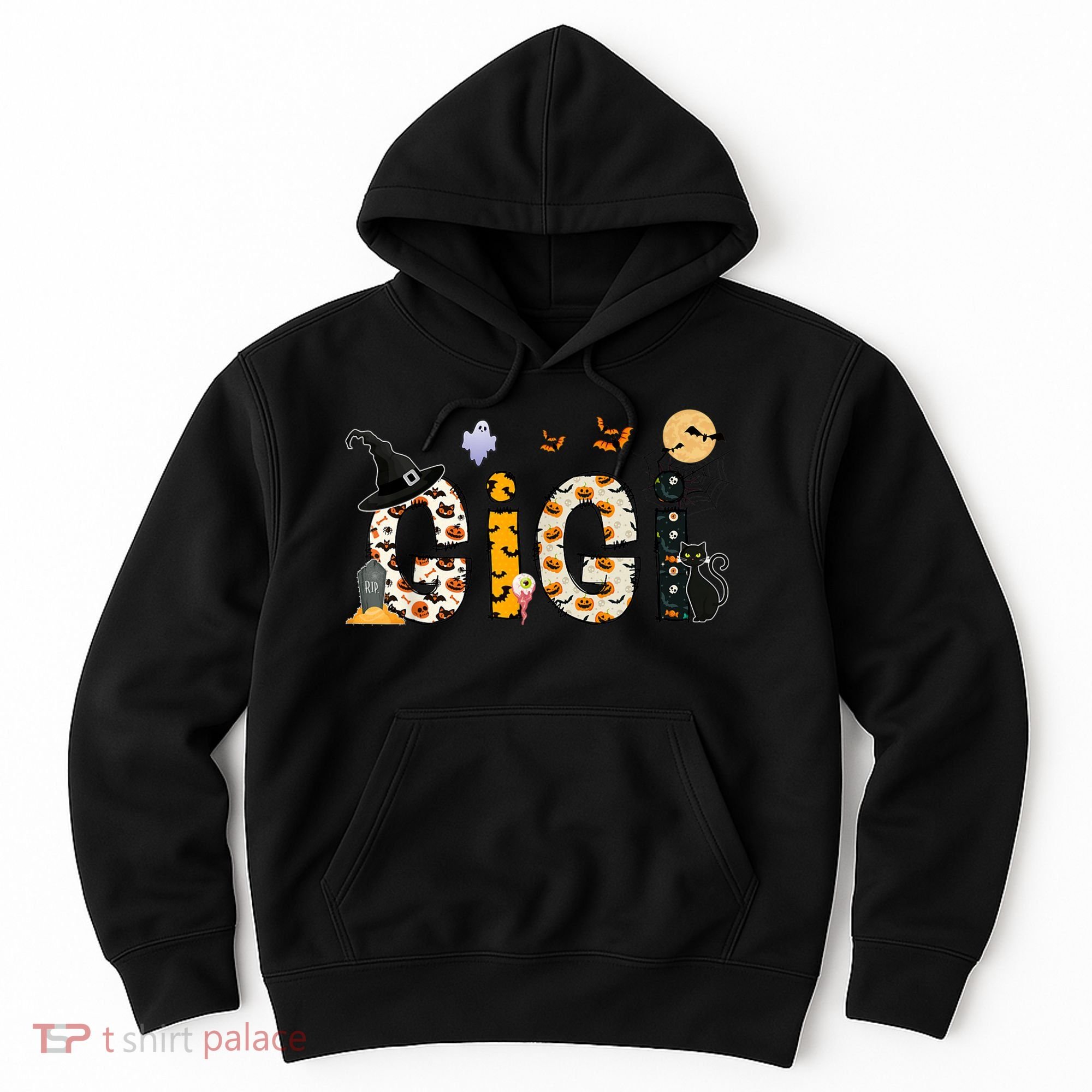 Gigi Halloween Costume Spider, Ghost, Pumpkin, Witch Hat Hoodie