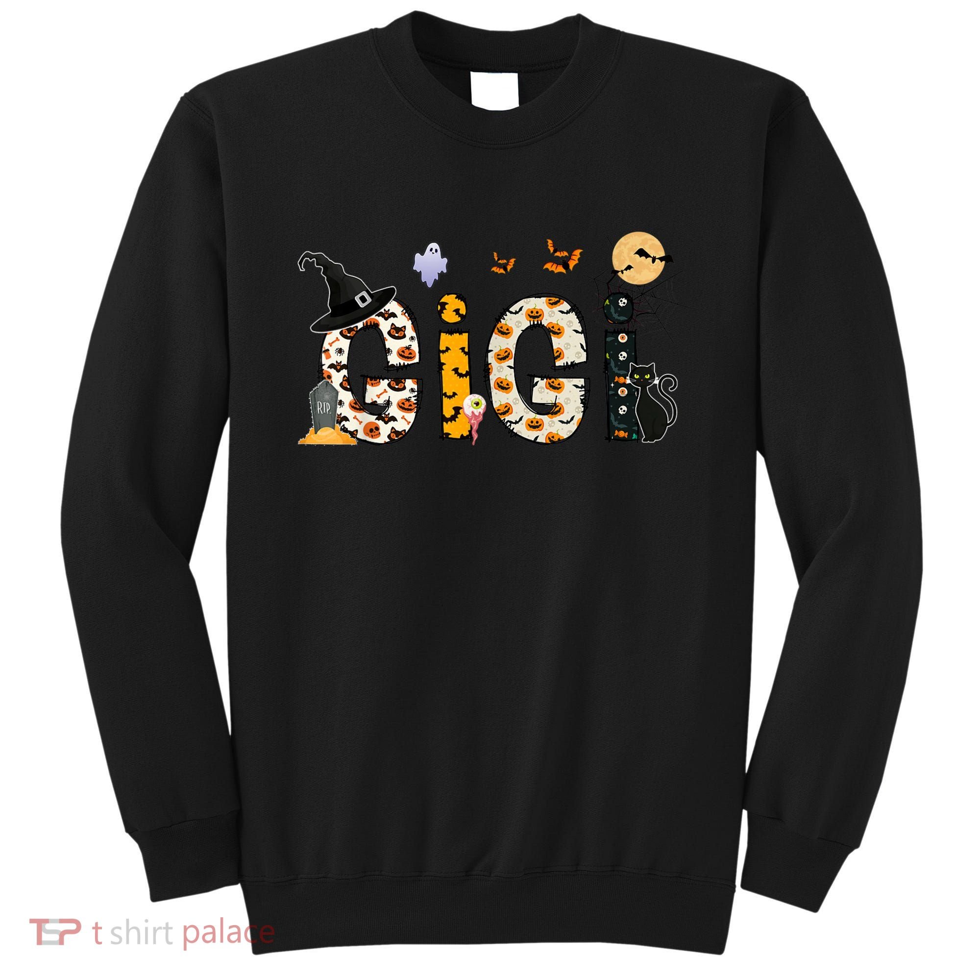 Gigi Halloween Costume Spider, Ghost, Pumpkin, Witch Hat Sweatshirt