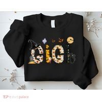 Gigi Halloween Costume Spider, Ghost, Pumpkin, Witch Hat Sweatshirt thumb 2