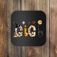 Gigi Halloween Costume Spider, Ghost, Pumpkin, Witch Hat Coaster thumb 0